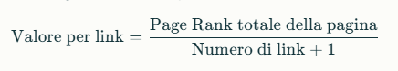 I 10 errori di internal linking che rovinano la SEO del tuo sito (e come correggerli) 1 formula semplificata calcolo page rank seo