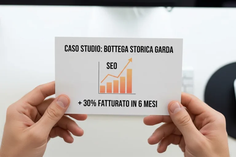 Come ho digitalizzato una bottega storica sul lago di Garda: +30% fatturato 3 caso studio seo bottega storica lago di garda